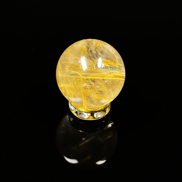 【インクルージョンも魅力です】１２ミリ 現品1粒売り タイチンルチル 虹入り金針水晶 ＫＹＴ６８ お守り ギフト 9枚目の画像
