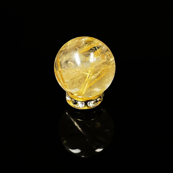 【インクルージョンも魅力です】１２ミリ 現品1粒売り タイチンルチル 虹入り金針水晶 ＫＹＴ６８ お守り ギフト 1枚目の画像