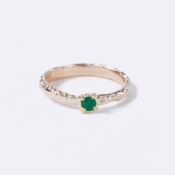 Kafuu Garden Pinky ring Emerald K10 2枚目の画像