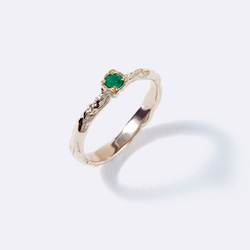 Kafuu Garden Pinky ring Emerald K10 1枚目の画像