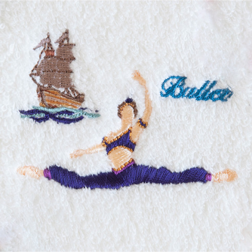 刺繍バッグ バレエ 刺繍入りミニトート バレエ柄 名入れ 刺繍 バレエ