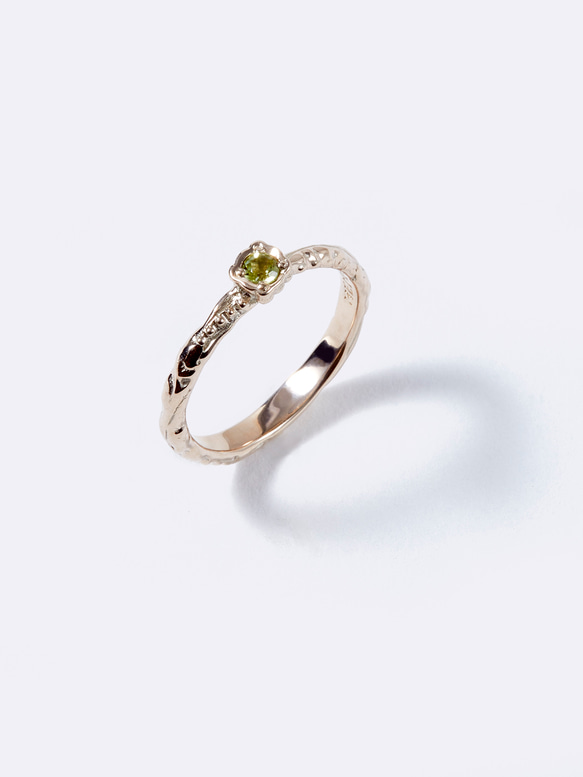 Kafuu Garden Pinky ring Peridot K10 1枚目の画像