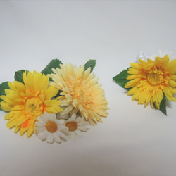 ガーベラのキャスケードブーケ♪生花みたいに綺麗な造花です♪髪飾り付♪高品質なのに安い 20枚目の画像