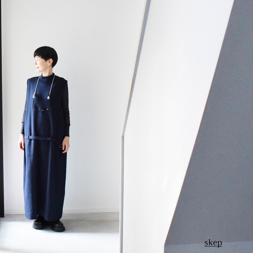 クリスチャンディオール　ニットワンピース　ノースリーブ　ネイビー 中古・古着通販】Christian Dior (クリスチャン ディオール