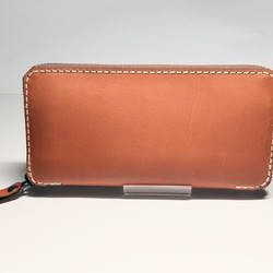 手縫い牛本革ラウンドファスナーお札サイズの長財布「ゾーイA」 1枚目の画像
