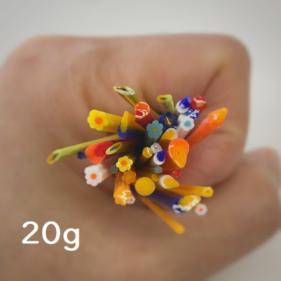【お問い合わせ対応】｜GG800-20｜20ｇ｜オリジナルデザインを創ろう｜ガラスパーツ棒｜花・花びら・花芯・葉っぱのセ