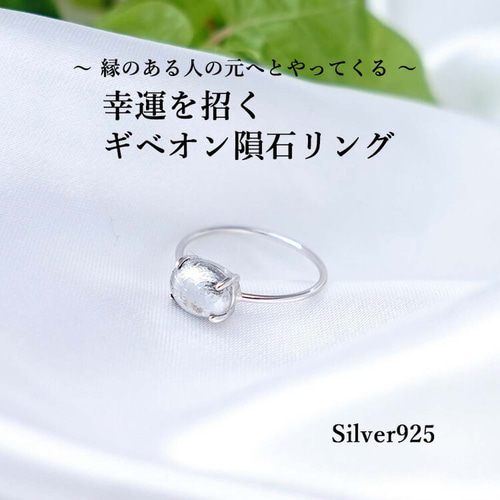 SV925 ギベオン隕石 オーバル 爪留めリング 天然石 ~宇宙からの贈り物 