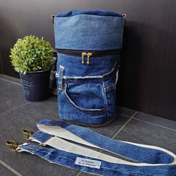 No223【DENIM✖️VANITY BAG❤️】デニムリメイクショルダーバッグ 9枚目の画像