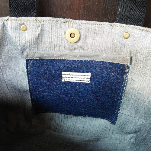 No.228【DENIM✖️SPRING❤️】デニムリメイクトートバッグ