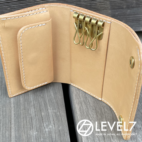 コンパクト ミニウォレット＆真鍮/ブラス4連キーケース イタリアン