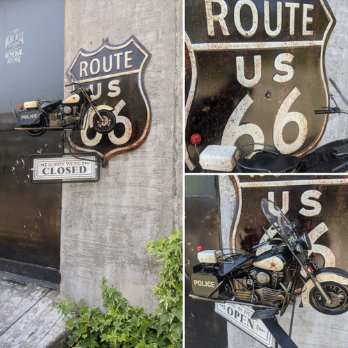 アメリカンバイク バイク屋 壁掛け看板 OPEN&CLOSED サインボード