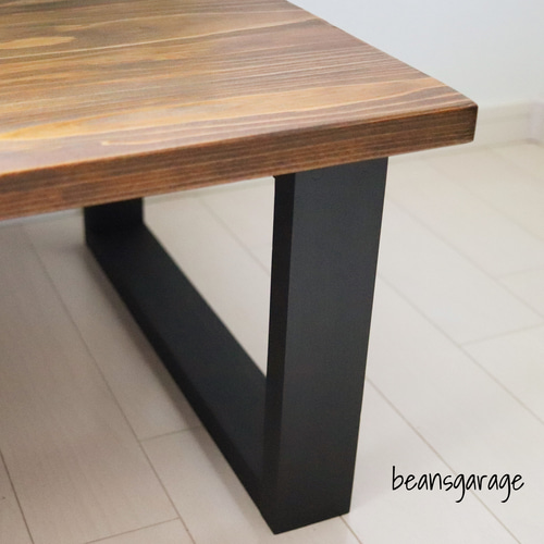 しっかりした厚み天板 無垢ローテーブル 90×50cm 天然木 カフェ