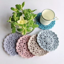 かぎ針編み コースターセット Amazon.co.jp: かぎ針編みフラワーコースターキット,フラワー