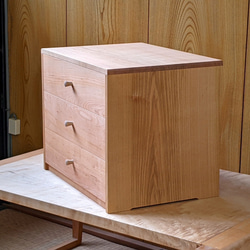 【s3さまご予約品】A4サイズの引き出し3段 ヤマザクラ 3枚目の画像