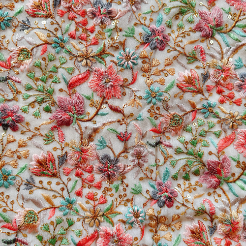 インド刺繍生地 生地 emily 通販 15889666｜Creema(クリーマ)