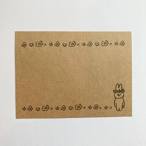 ひとことメッセージカード 《 うさぎ 》 メッセージカード Kumai 通販