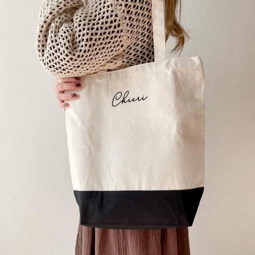 B009 【 トートバッグ 】 名前入りオーダーバッグ / 出産祝い お出かけ