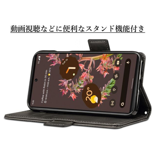 Google Pixel 7a レザーケース 手帳型 black スマホケース Google Pixel 7a レザーケース 手帳型 black スマホケース