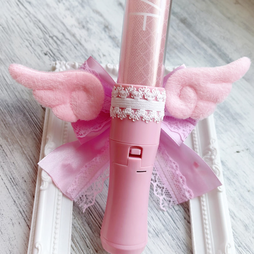 ☆再販 キンブレリボン ペンライトリボン ピンク 羽 クラウン その他