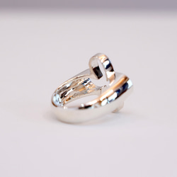 シルバーのお花のリング 《silver925》シンプルな大振り指輪 7枚目の画像