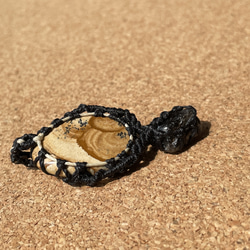 黒平黒水晶✳︎ピクチャージャスパーの　マクラメ　ペンダントトップ 3枚目の画像