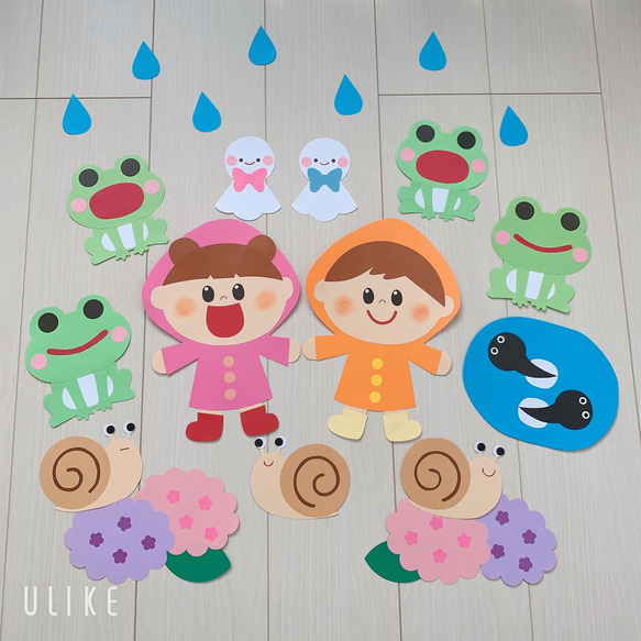 壁面飾り 梅雨 6月 切り絵 くまたん。 通販 15890661｜Creema(クリーマ