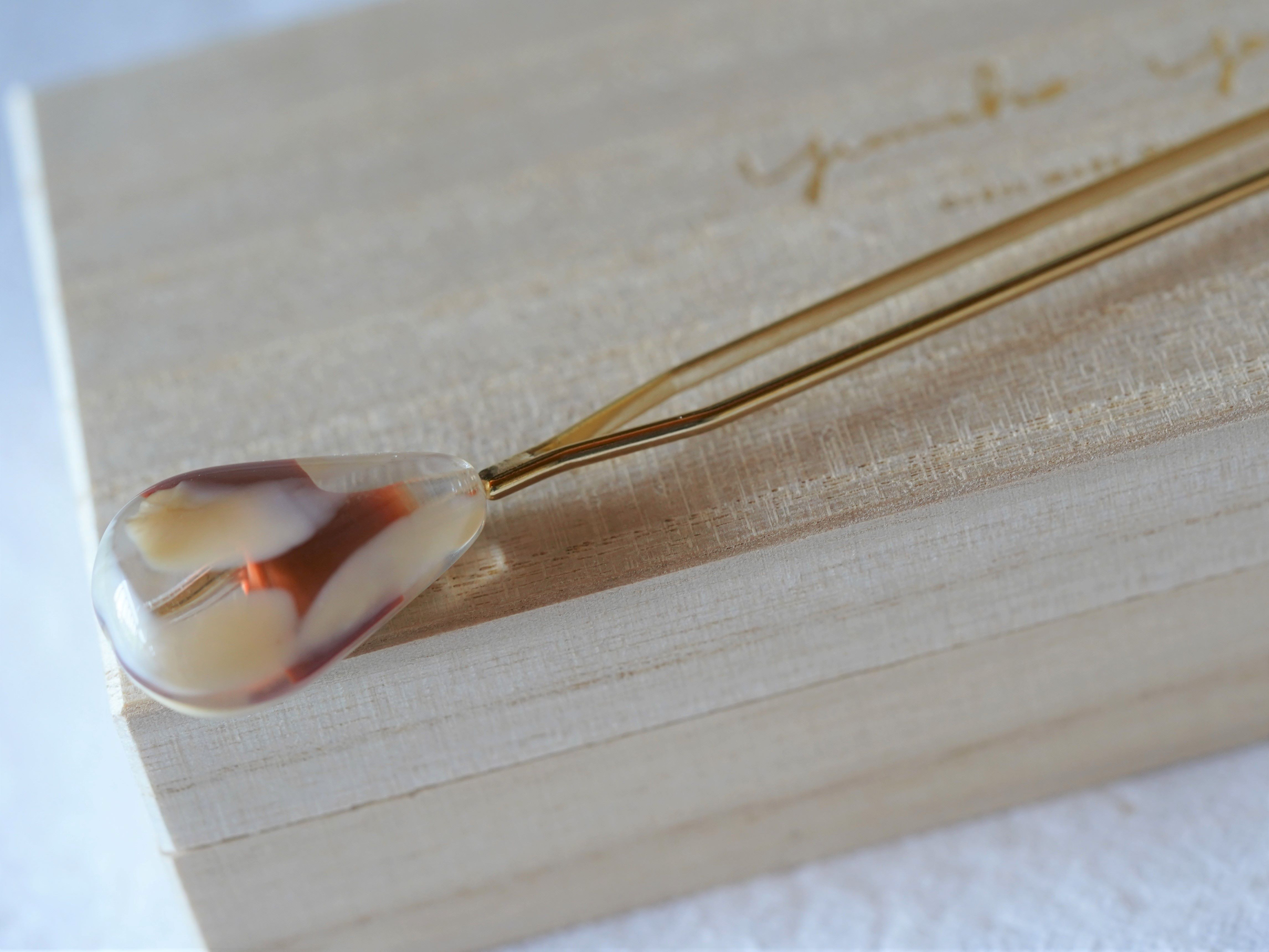 【European vintage/ ガラス簪】着物髪飾り～洗練された着物コーディネイトに