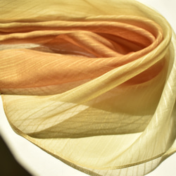新作「色が変化する麴塵染」シルクオーガンジーストール 14枚目の画像