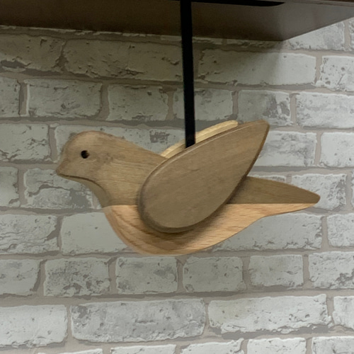 電波式 天然木ログハウス鳩時計 QR650BR 掛け時計・置き時計 ゆうれ