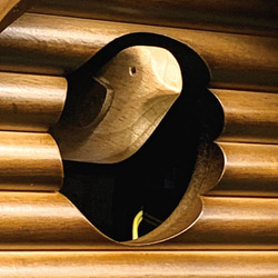 天然木材・小木屋造型咕咕鐘（風琴式） 第3張的照片