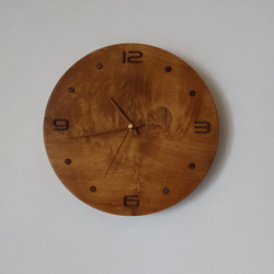 柏の木一枚板掛け時計 8枚目の画像