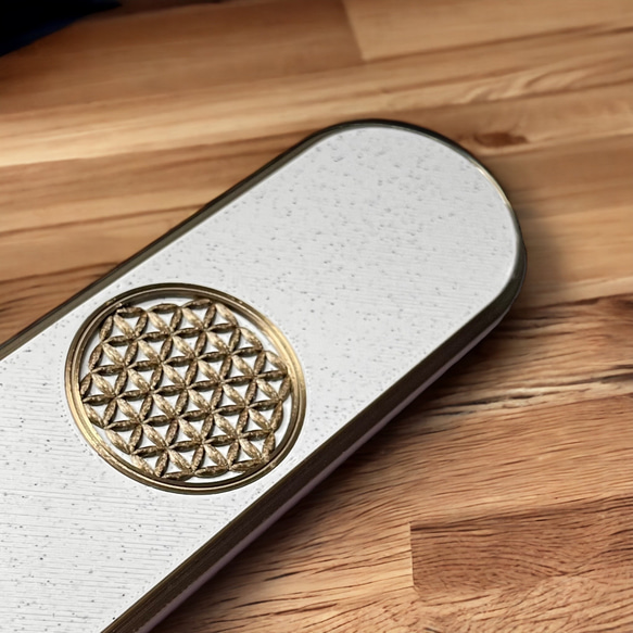 フラワーオブライフ ミニアクセサリーケース 小物入れ ミニペンケース 5枚目の画像