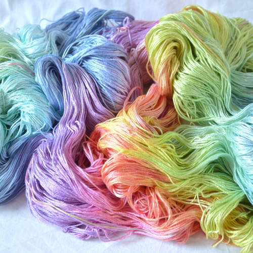 手染め糸 シルケットコットン nijiyarn 毛糸 nijiyarn 通販 15891056