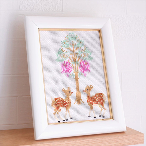 日本の秘宝を刺繍する 古都奈良の正倉院に眠る 「鹿草木夾纈屏風