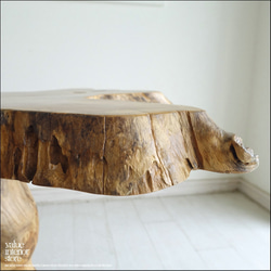 一枚板 無垢材 プリミティブサイドテーブルWS01 カフェテーブル コーヒーテーブル 花台 飾り棚 ナチュラル 三大銘木 3枚目の画像