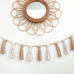 月のマクラメタペストリー☽◌ ムーンタペストリー マクラメ タッセル