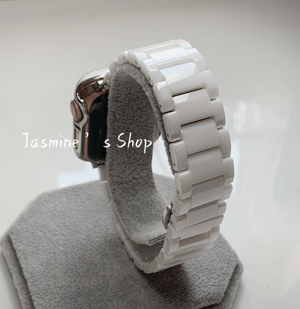 【新入荷】Apple Watch ジルコンニアケース　セラミックベルト　セット ホワイト series 10対応 6枚目の画像