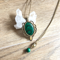 グリーンカイヤナイトのマクラメ編みネックレス⭐︎ ペンダントトップ