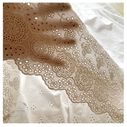 【お値下げ中】スカラップ刺繍の コットン インナーワンピース （ ペチコート ）ホワイト 7枚目の画像