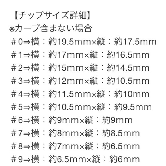 サイズ確認用フットネイルチップ 2枚目の画像