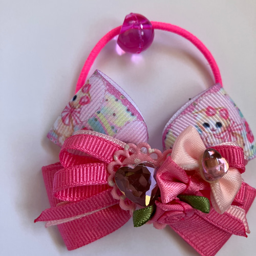 リボン☆　No2 パネル　ネコちゃん柄　23枚+27枚＝50枚 猫ちゃんリボン 2つセット リボン☆ No2 パネル ネコちゃん柄 23枚+