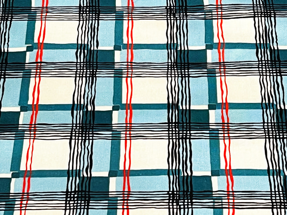 Michael Miller 110cm x 50cmずつ切売 - Mad about Plaid/水色 1枚目の画像