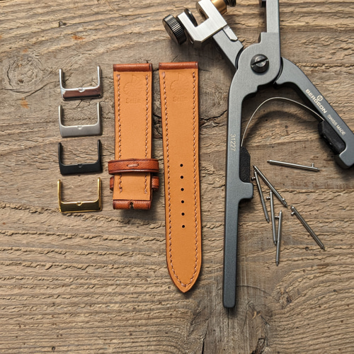 ホーウィン ダービーレザー イングリッシュタン｜フルステッチ 時計