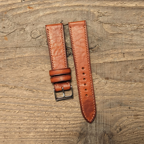 ホーウィン ダービーレザー イングリッシュタン｜フルステッチ 時計