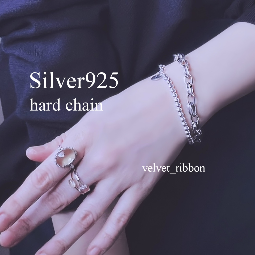 シルバー925 チェーンブレスレット マンテル ブレスレット