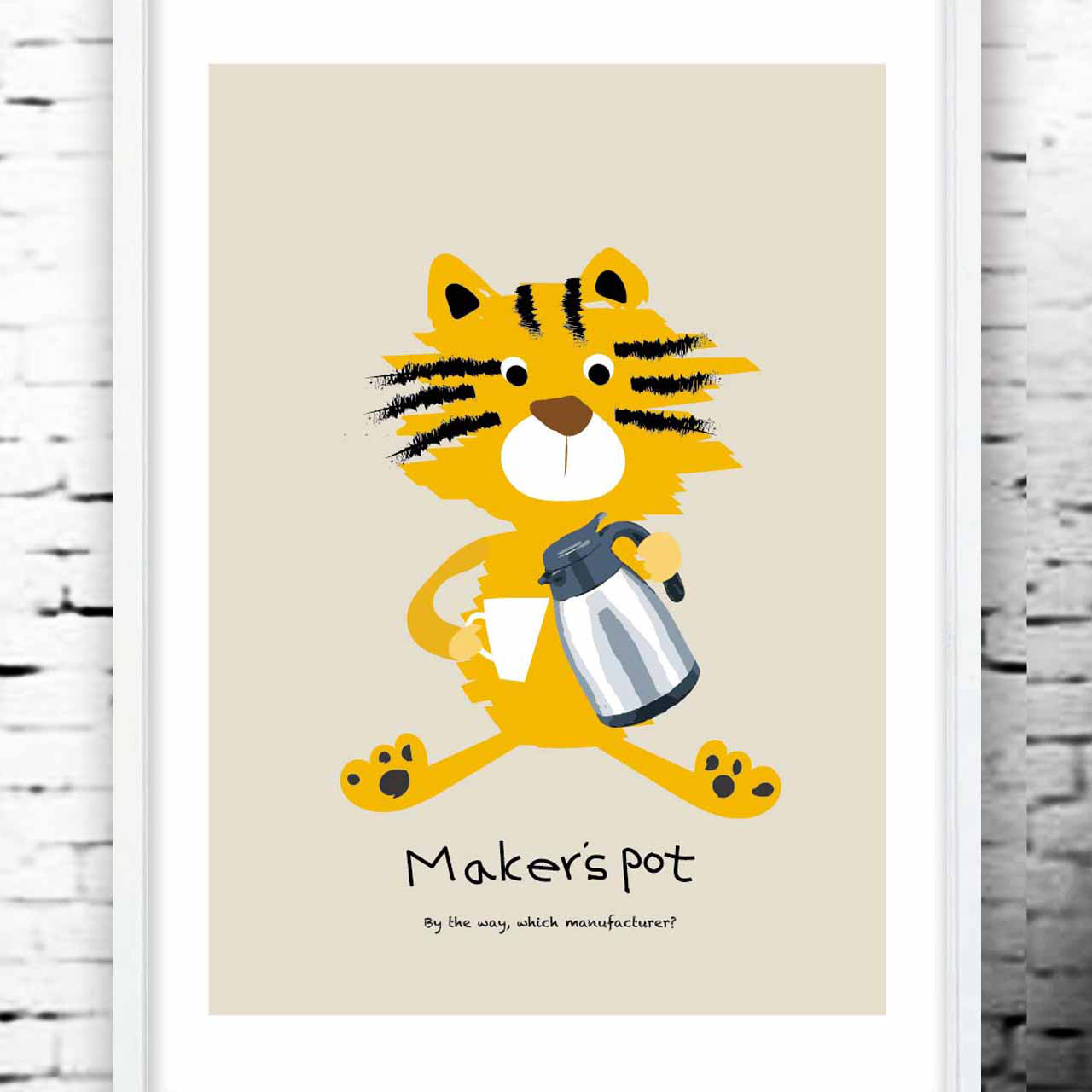 メーカーポット　トラ　虎　イラスト　ポスター　A4〜A1　アートポスター　（アート　sei　新着順）検索　1427 4,650円