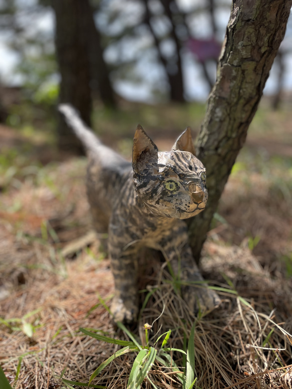 【受注制作】愛猫　愛犬を新聞紙アートで制作いたします。メモリアル 1枚目の画像