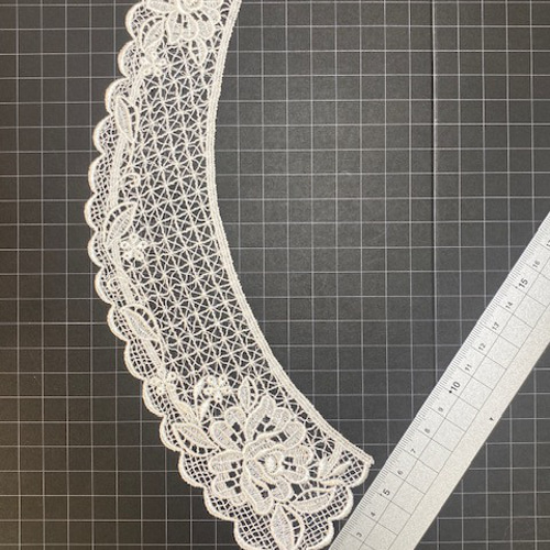 RC-1087 薔薇柄のエレガントなケミカルレースつけ襟 レース Relace