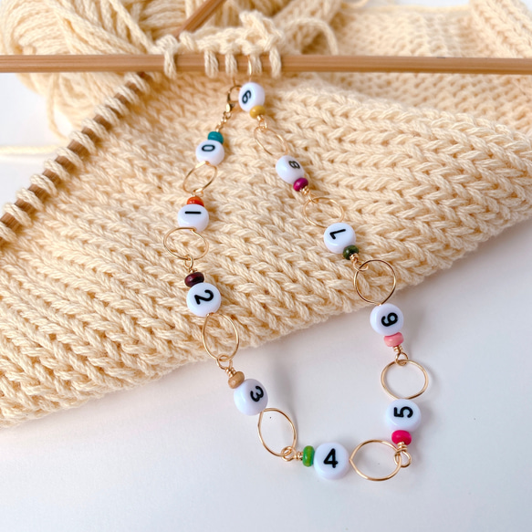 カウンター ハンドメイド 段数カウンター（サイズ選べます）ゴールド ウッドビーズ その他素材
