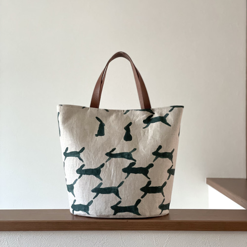 ハンドメイド　ミナペルホネン　runrunrun　ショルダートートバッグ大　新品 run run run TOTE BAG - minä perhonen
